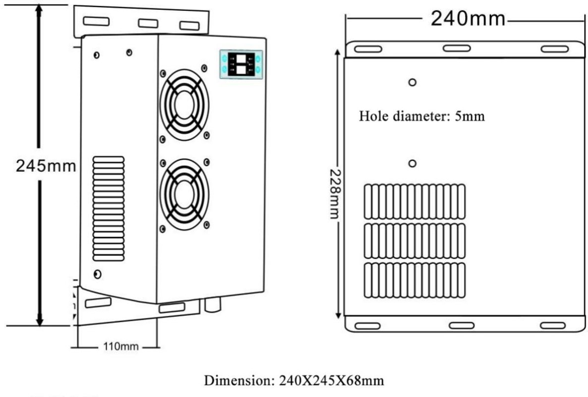 Dimension of DH6-200