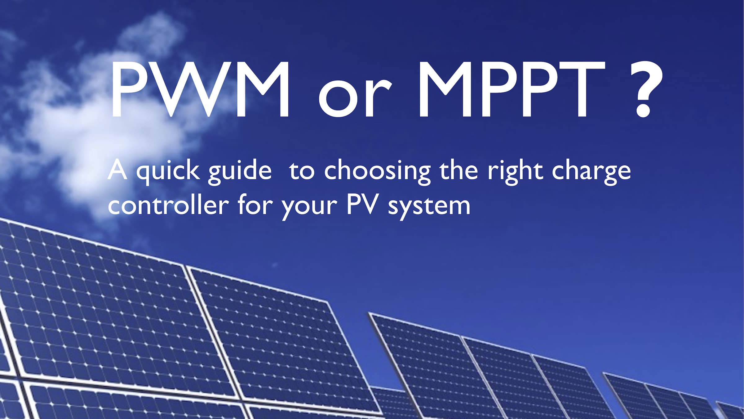How to choose solar off-grid controller