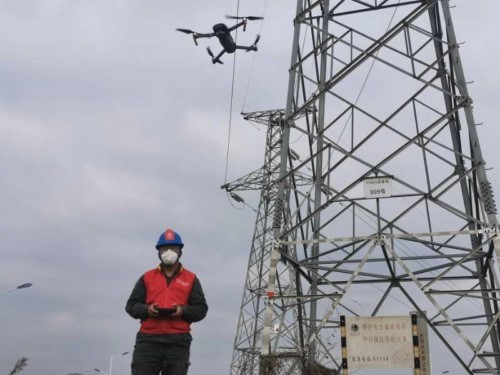 Drone in maintain of electric transmission line