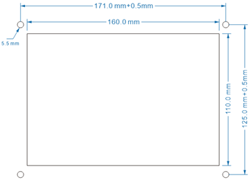 AFR-4 panel hole size