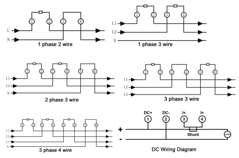 wiring diagram of electric energy meter