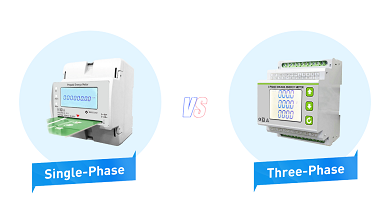 difference between single phase and three phase energy meter