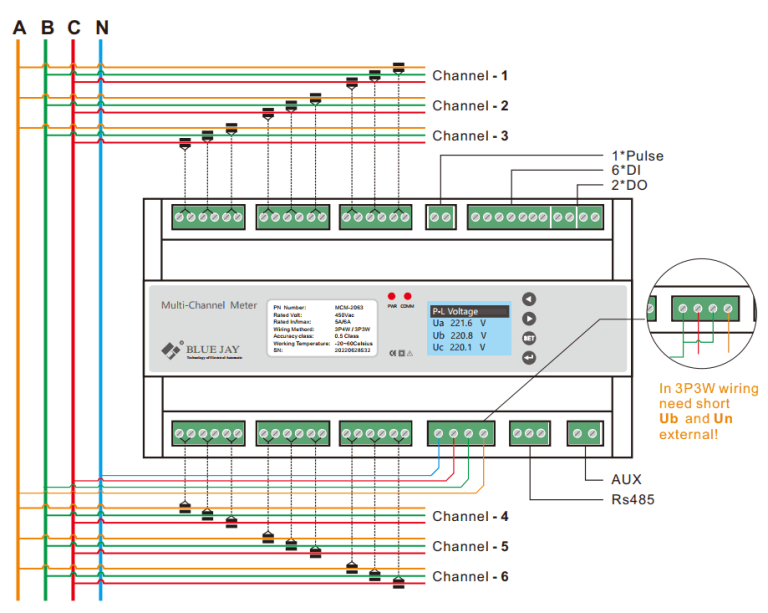 Energy Meter Wiring Diagram - Blue Jay