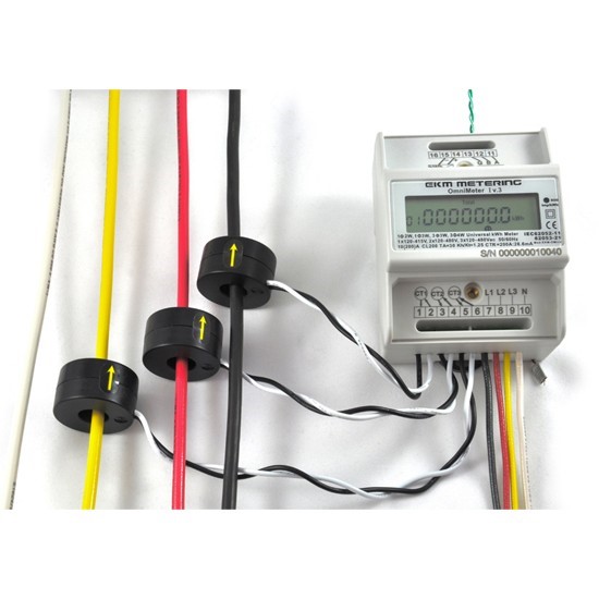 energy meter connect with current transformer