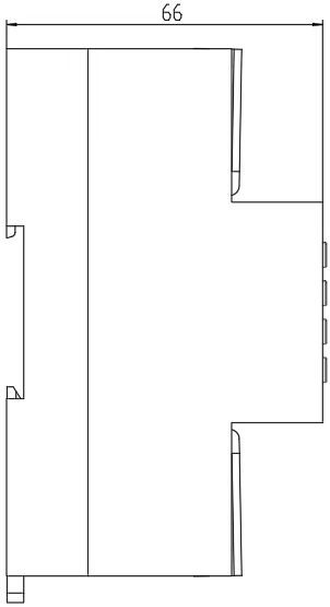 side dimension of MCM211D multi-circuit submeter