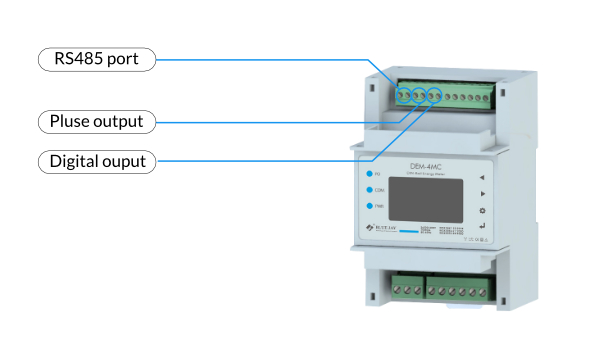 DEM-4MC din rail power meter output type