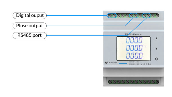 DEM-4MC din rail power meter output type