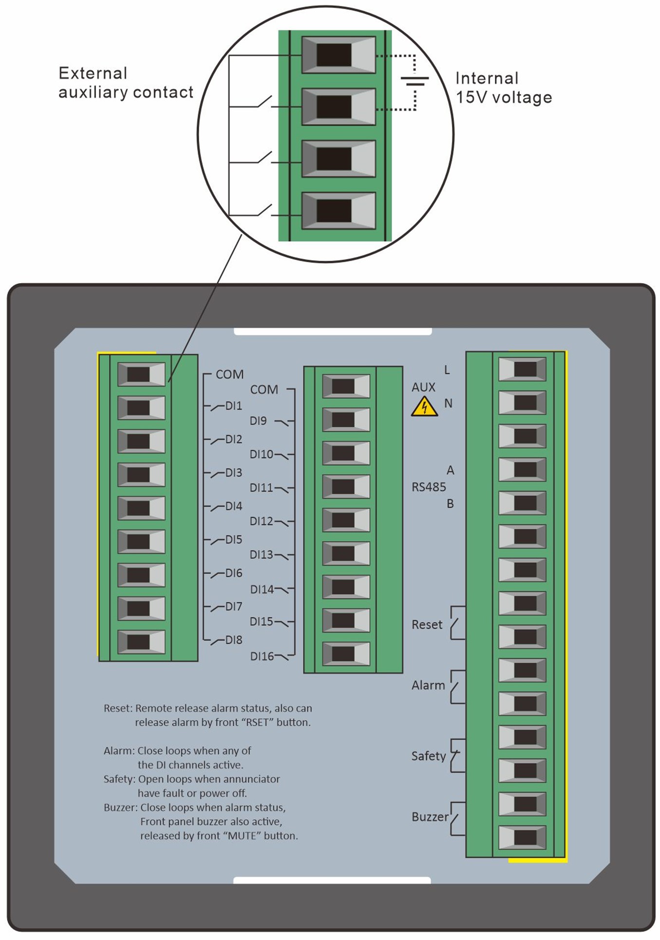 ALM-CH16 Wiring