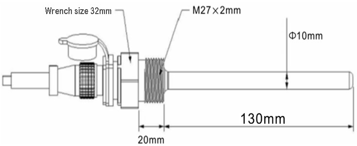 Oil temperature sensor dimension