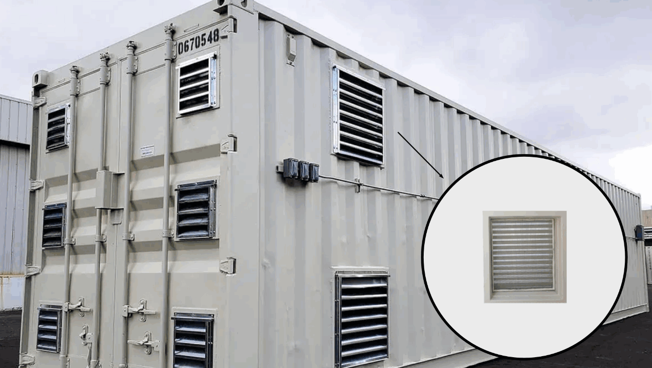 vents to stop shipping container from sweating