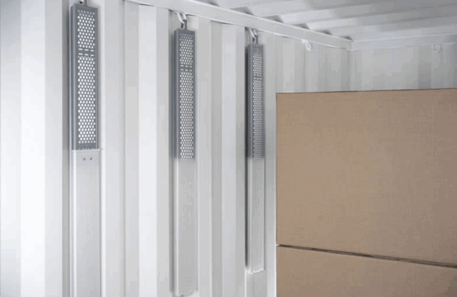 Moisture traps for shipping container storage moisture control