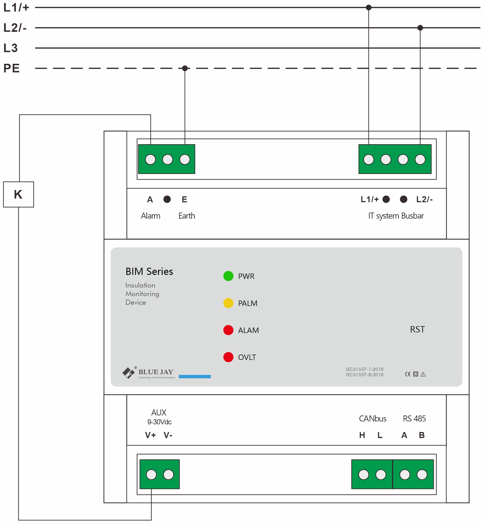 BIM-M1000 Wiring diagram in AC/DC system