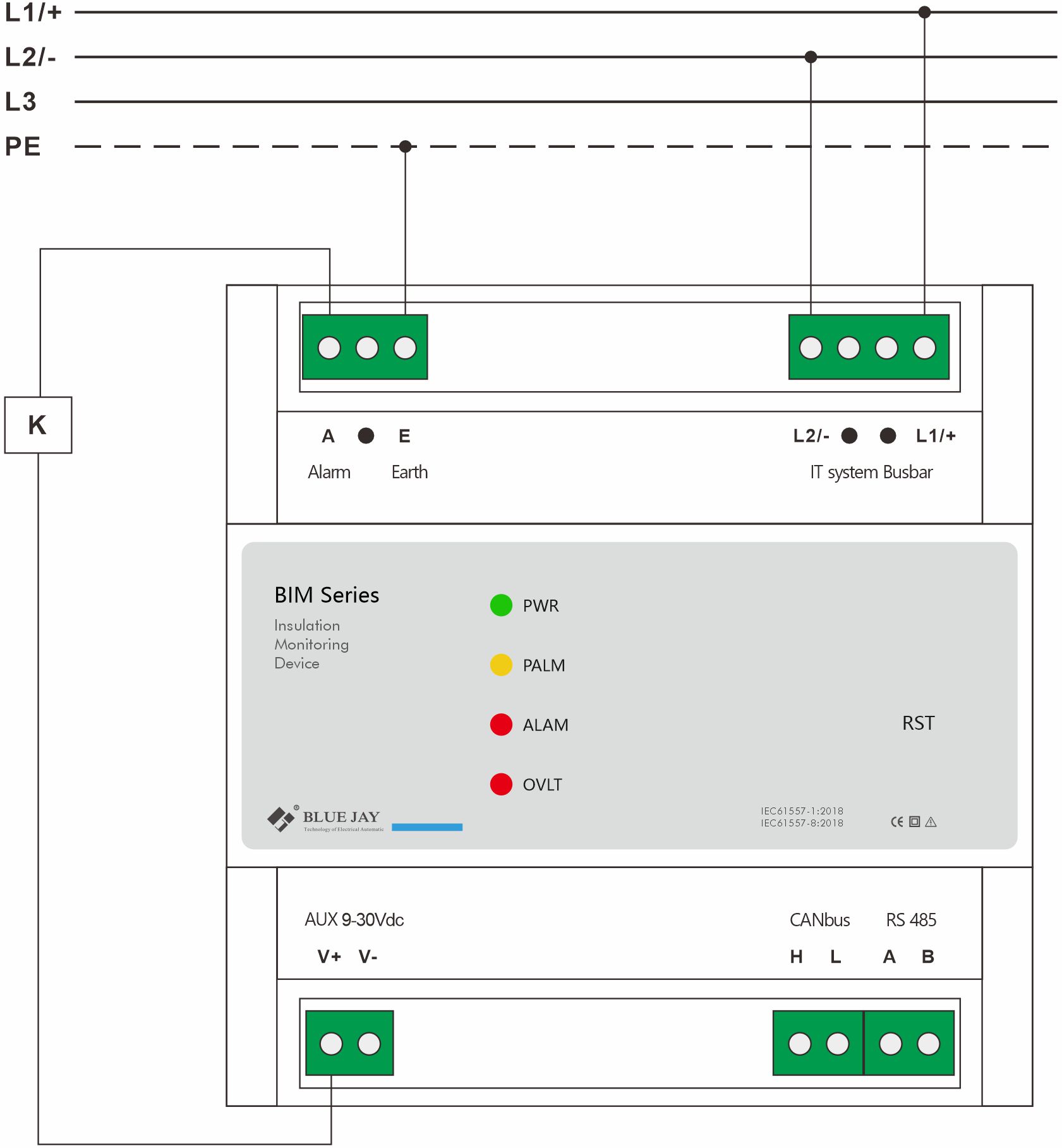BIM-M1000 Wiring diagram in AC/DC system