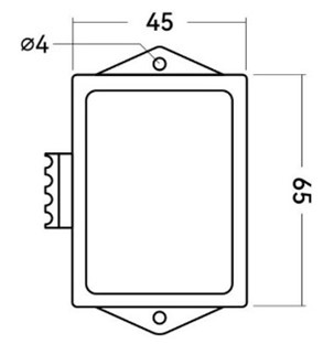 PD / Temperature wireless data receiver dimension