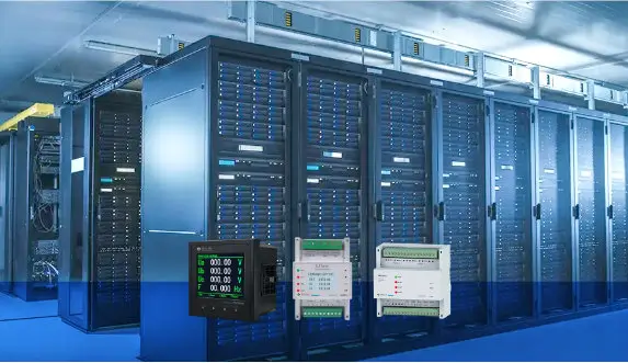IT road server racks in data center