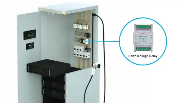 earth leakage relay in EV charging station