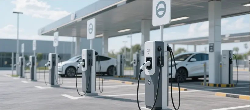 outdoor EV charging station
