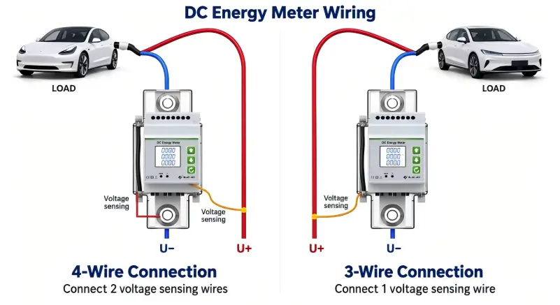 3-Wire, 4Wire Connection DC meter
