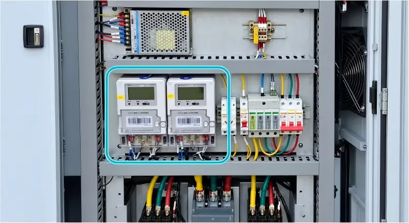 Wall-mounted DC energy meters